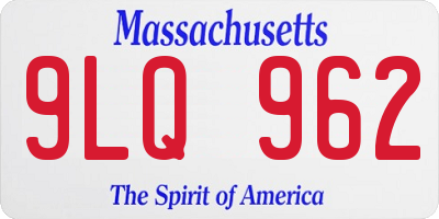 MA license plate 9LQ962