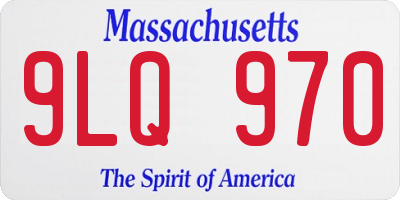MA license plate 9LQ970