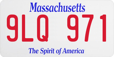 MA license plate 9LQ971