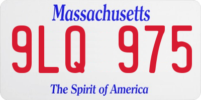 MA license plate 9LQ975
