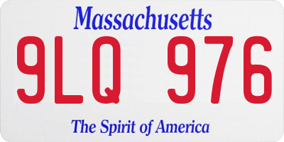 MA license plate 9LQ976