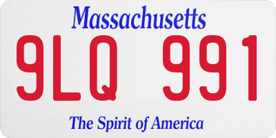 MA license plate 9LQ991