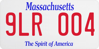 MA license plate 9LR004