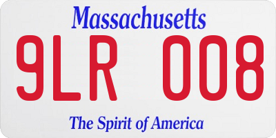 MA license plate 9LR008