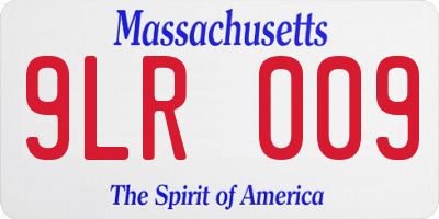 MA license plate 9LR009