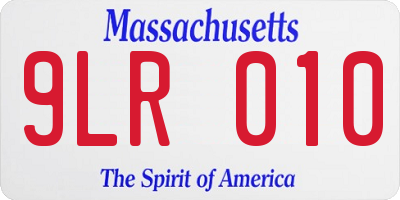 MA license plate 9LR010