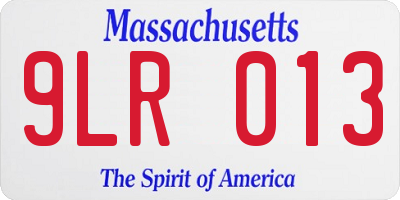 MA license plate 9LR013