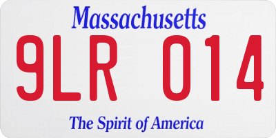 MA license plate 9LR014