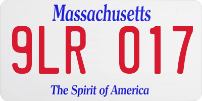 MA license plate 9LR017