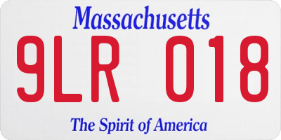 MA license plate 9LR018
