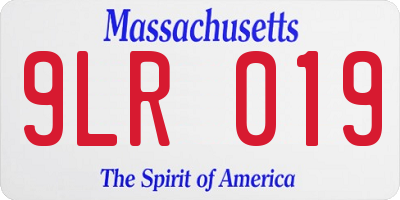 MA license plate 9LR019