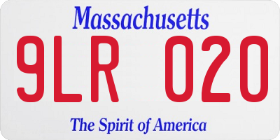 MA license plate 9LR020