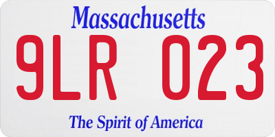MA license plate 9LR023