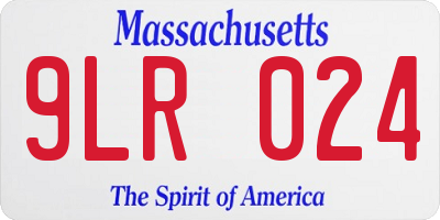 MA license plate 9LR024