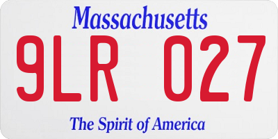 MA license plate 9LR027