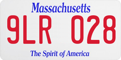 MA license plate 9LR028