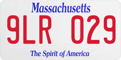 MA license plate 9LR029