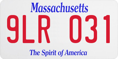 MA license plate 9LR031
