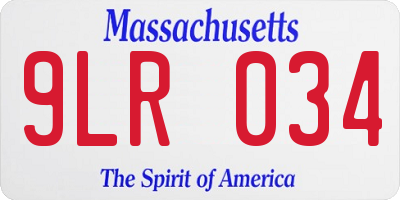 MA license plate 9LR034