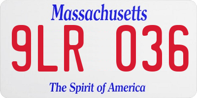 MA license plate 9LR036