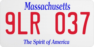 MA license plate 9LR037