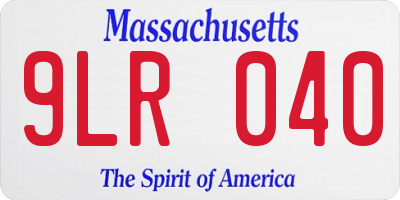 MA license plate 9LR040
