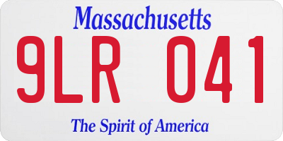 MA license plate 9LR041