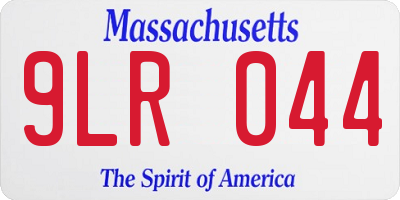 MA license plate 9LR044
