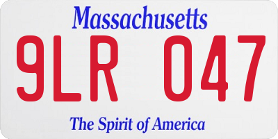 MA license plate 9LR047