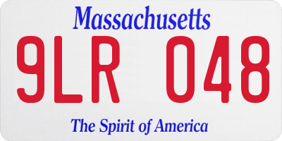 MA license plate 9LR048