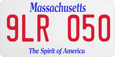 MA license plate 9LR050