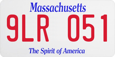 MA license plate 9LR051