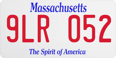 MA license plate 9LR052