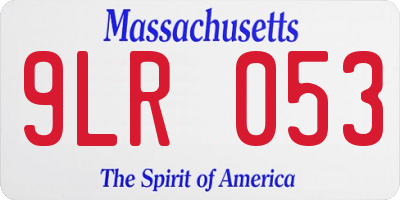 MA license plate 9LR053