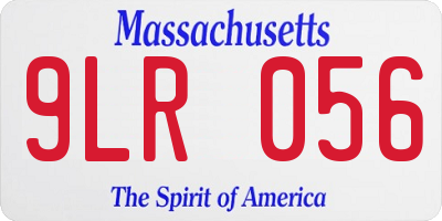 MA license plate 9LR056