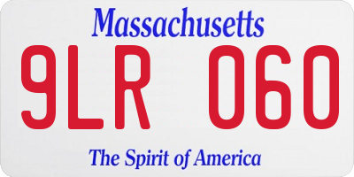 MA license plate 9LR060