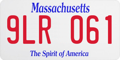 MA license plate 9LR061