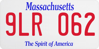 MA license plate 9LR062