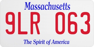 MA license plate 9LR063