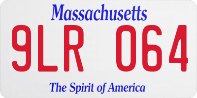 MA license plate 9LR064