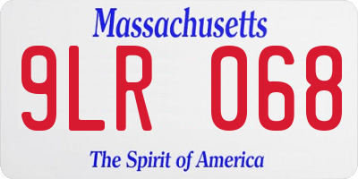 MA license plate 9LR068