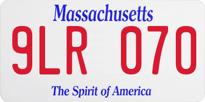 MA license plate 9LR070