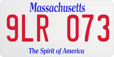 MA license plate 9LR073