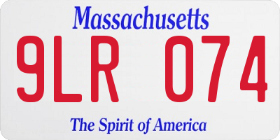 MA license plate 9LR074