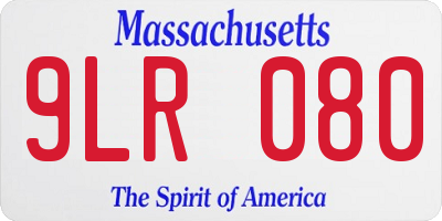 MA license plate 9LR080