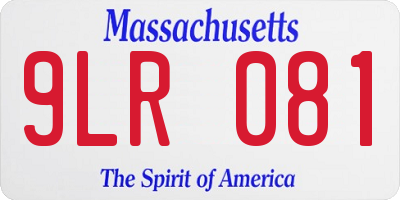 MA license plate 9LR081