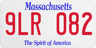 MA license plate 9LR082