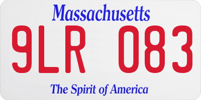 MA license plate 9LR083