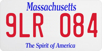 MA license plate 9LR084