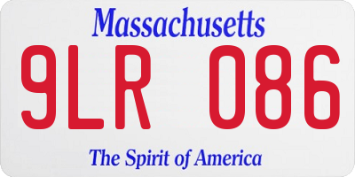 MA license plate 9LR086